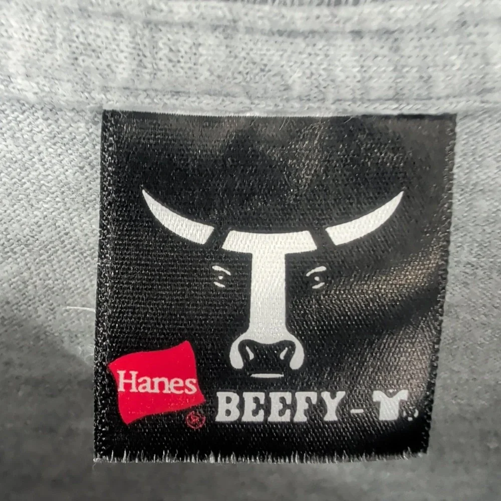 Vtg Y2K‎ Washington Huskies Hanes Beefy-T Mens Heather Gray Graphic Shirt Size L
